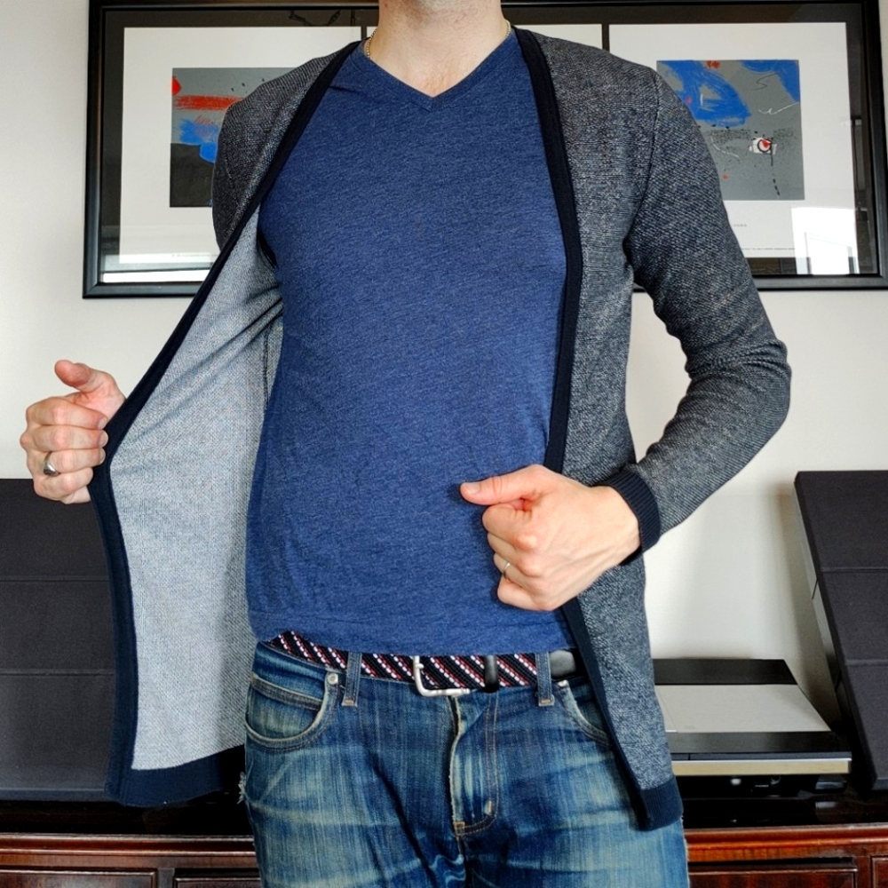 EUC 100% organic cotton open cardigan